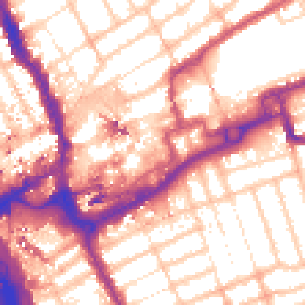 Daytime road noise heatmap for IG1 1EF