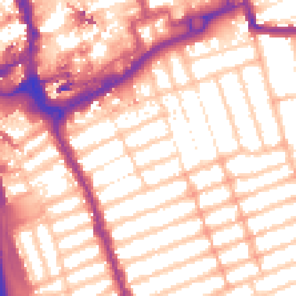 Daytime road noise heatmap for IG1 1ER