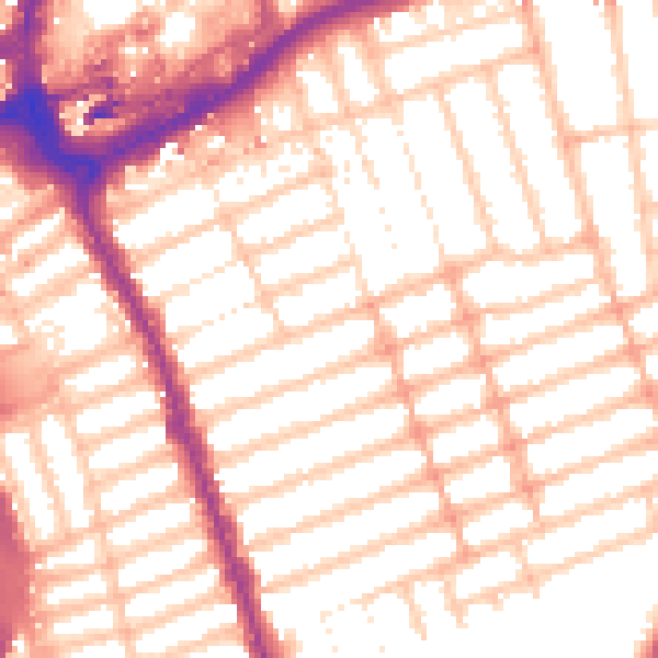 Daytime road noise heatmap for IG1 1EX