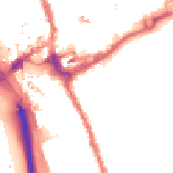 Night-time road noise heatmap for IG1 1GH