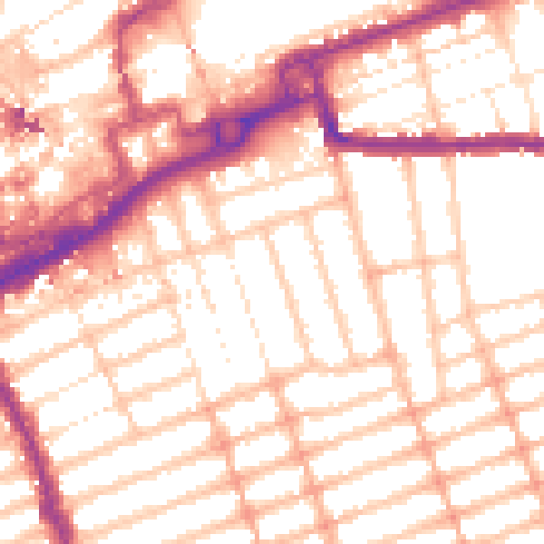 Daytime road noise heatmap for IG1 1JD