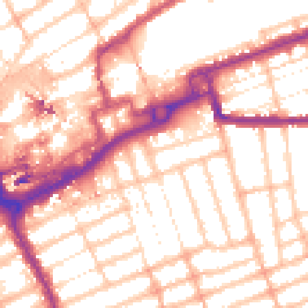 Daytime road noise heatmap for IG1 1JG