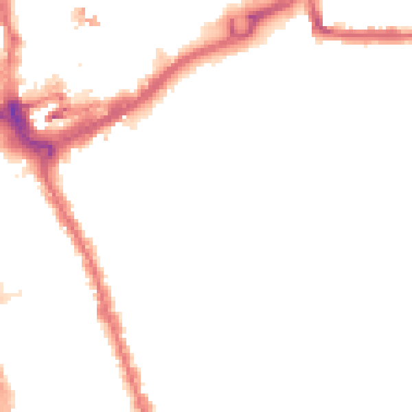 Night-time road noise heatmap for IG1 1JW
