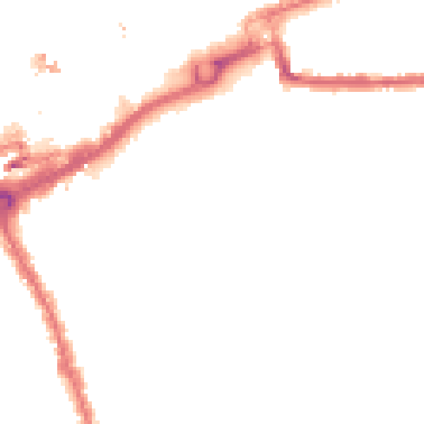 Night-time road noise heatmap for IG1 1JZ