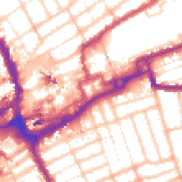 Daytime road noise heatmap for IG1 1LG