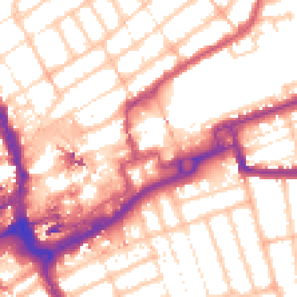 Daytime road noise heatmap for IG1 1ND