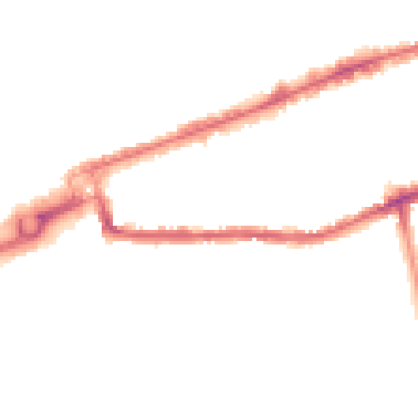 Night-time road noise heatmap for IG1 1RJ