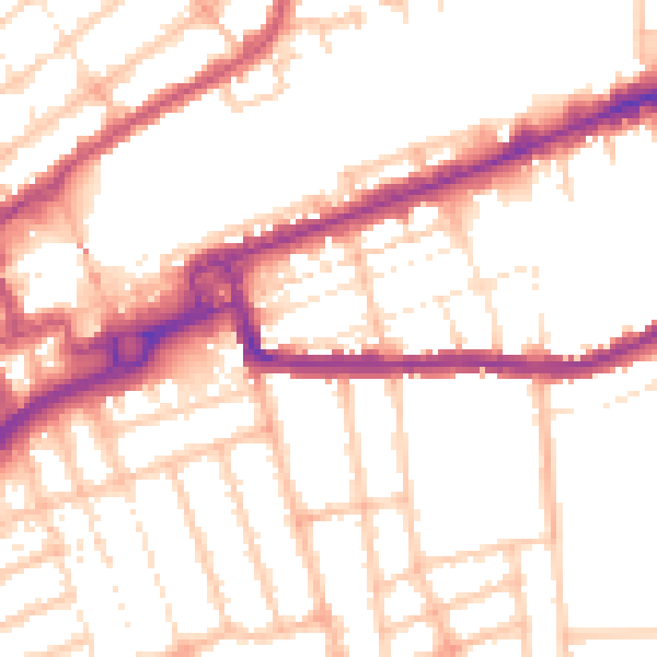 Daytime road noise heatmap for IG1 1RW