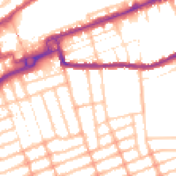 Daytime road noise heatmap for IG1 1SD
