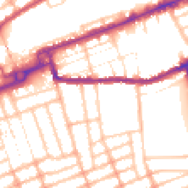 Daytime road noise heatmap for IG1 1SN