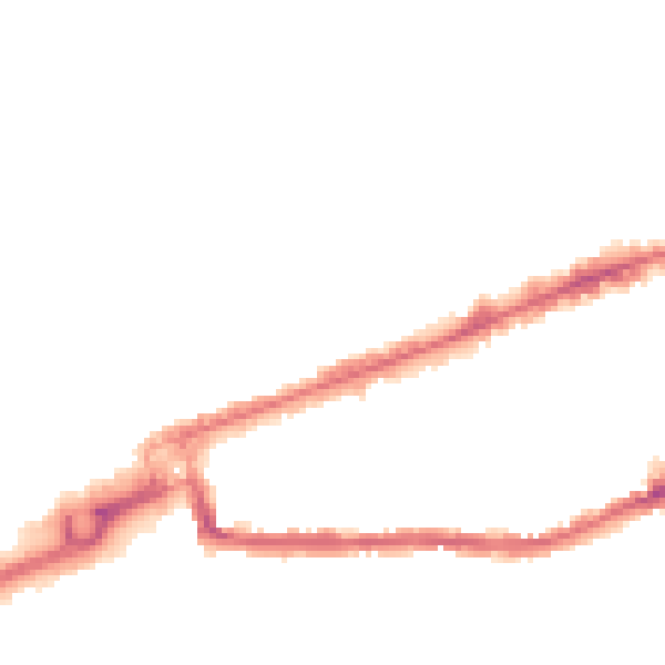 Night-time road noise heatmap for IG1 1TS