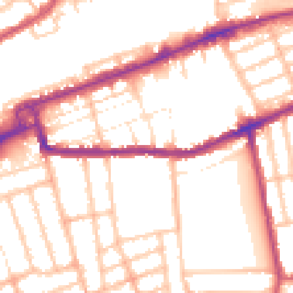 Daytime road noise heatmap for IG1 1XL
