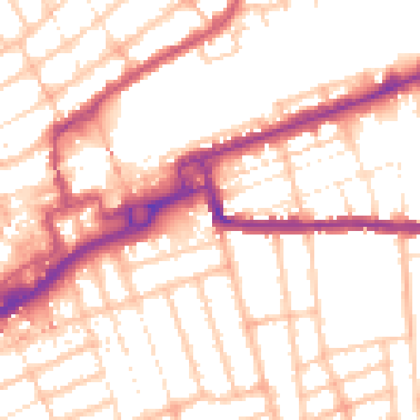 Daytime road noise heatmap for IG1 1YL