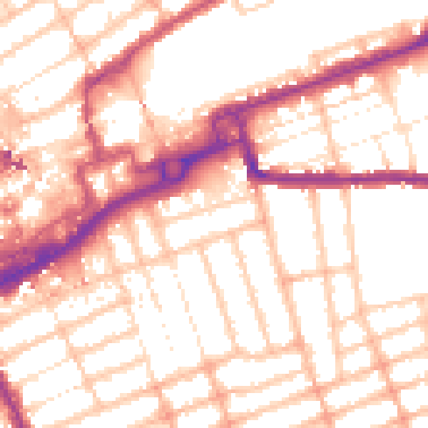 Daytime road noise heatmap for IG1 1YN