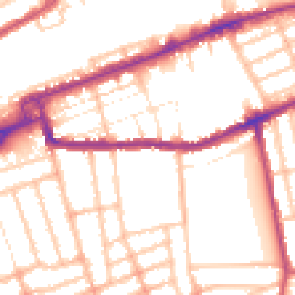 Daytime road noise heatmap for IG1 1YQ