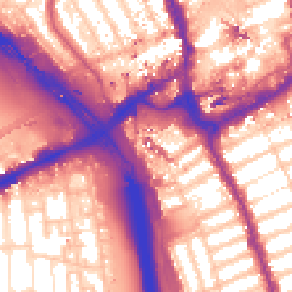 Daytime road noise heatmap for IG1 2BB
