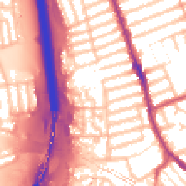 Daytime road noise heatmap for IG1 2BN
