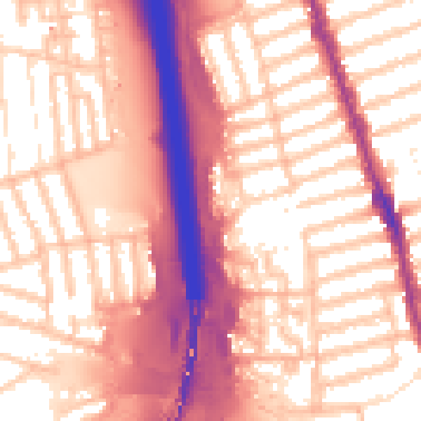 Daytime road noise heatmap for IG1 2BY