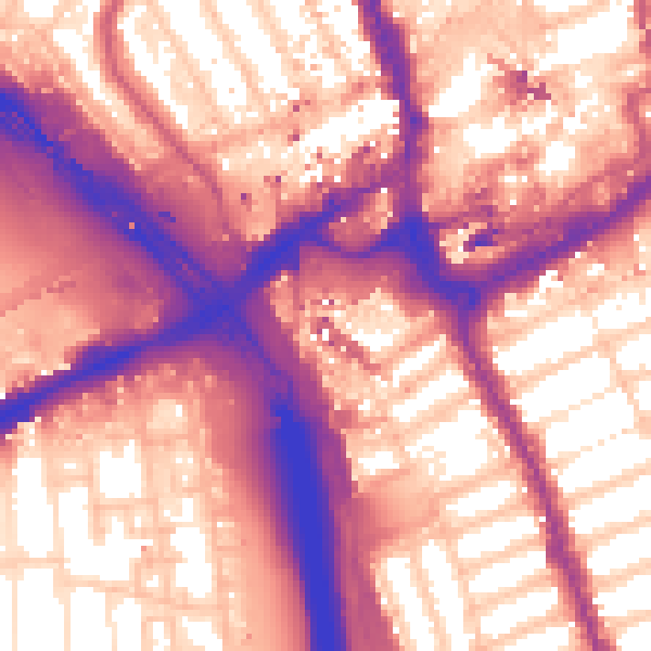 Daytime road noise heatmap for IG1 2DZ