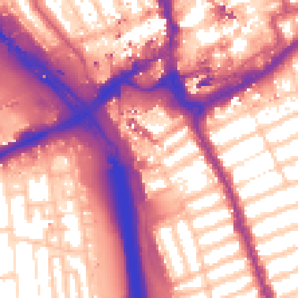 Daytime road noise heatmap for IG1 2EA