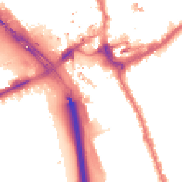 Night-time road noise heatmap for IG1 2EA