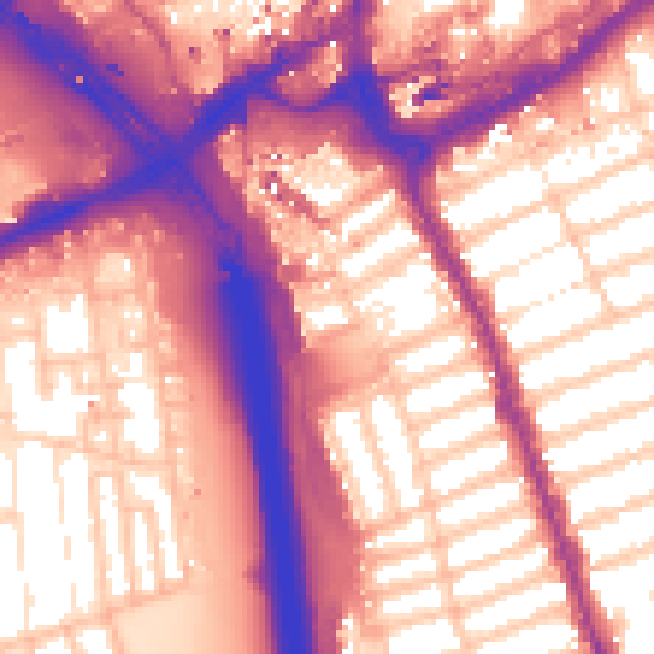 Daytime road noise heatmap for IG1 2ED