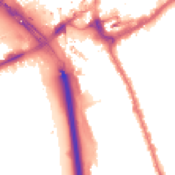 Night-time road noise heatmap for IG1 2ED