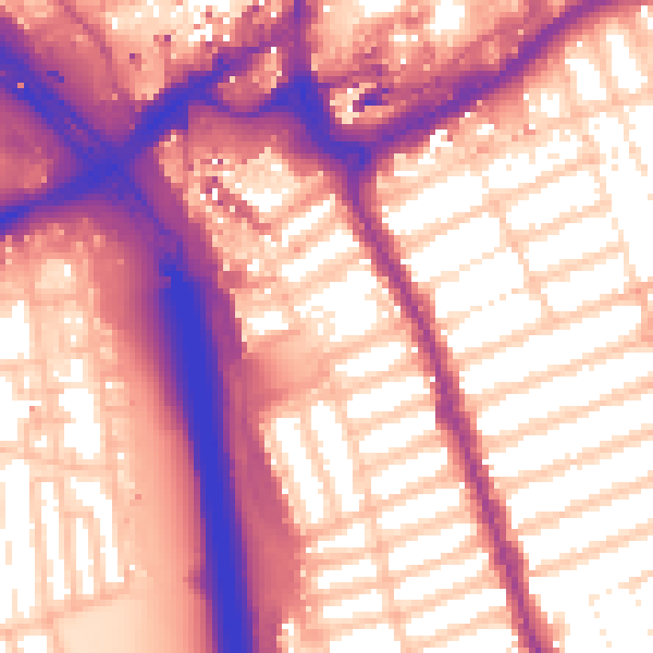 Daytime road noise heatmap for IG1 2EJ
