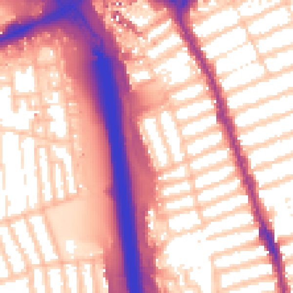 Daytime road noise heatmap for IG1 2ER