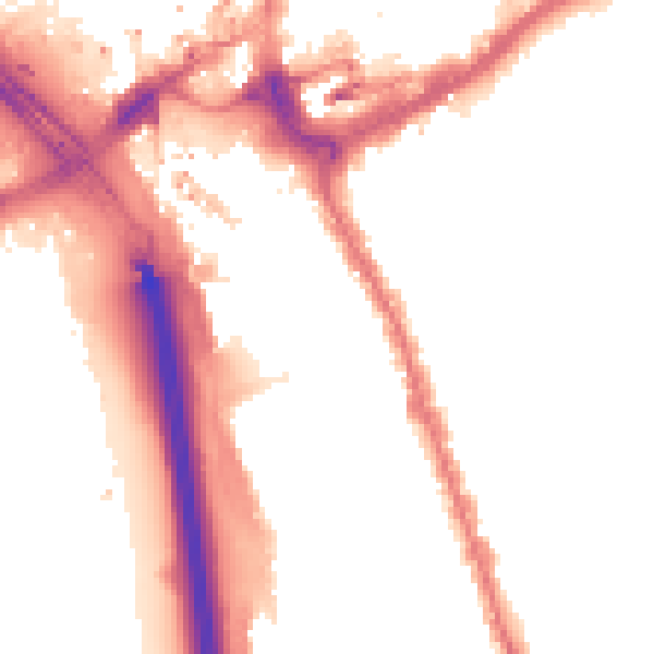 Night-time road noise heatmap for IG1 2EW