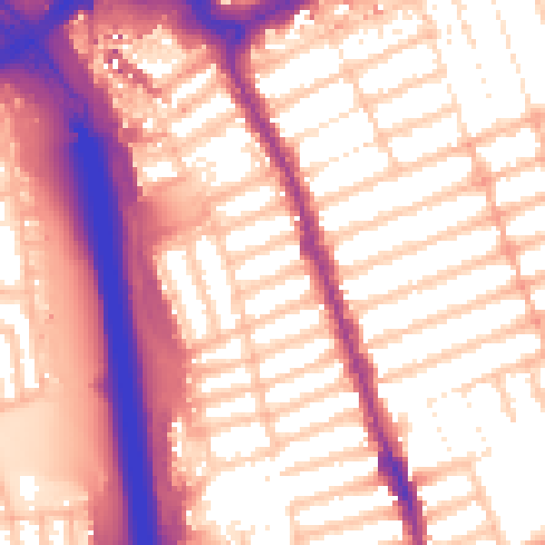 Daytime road noise heatmap for IG1 2EY