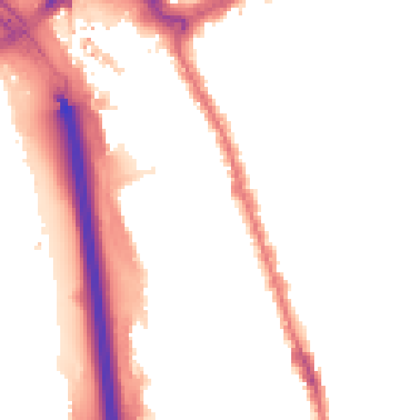 Night-time road noise heatmap for IG1 2EY