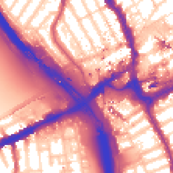 Daytime road noise heatmap for IG1 2FH