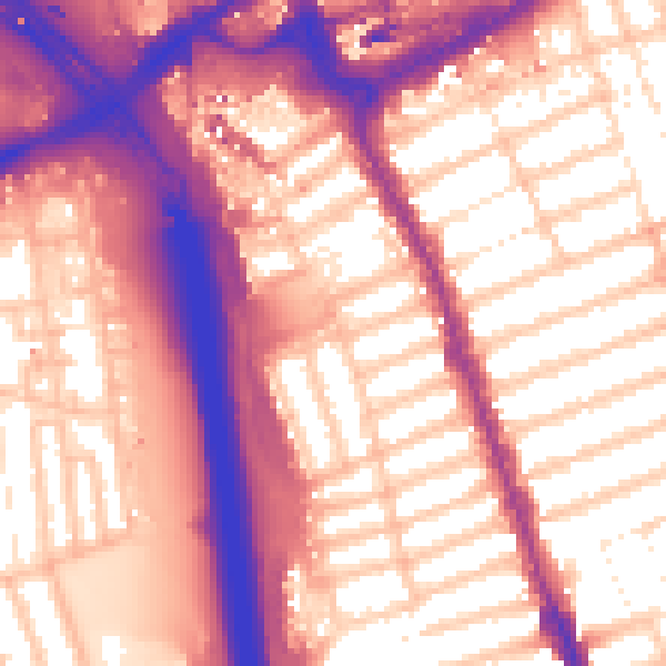 Daytime road noise heatmap for IG1 2HD