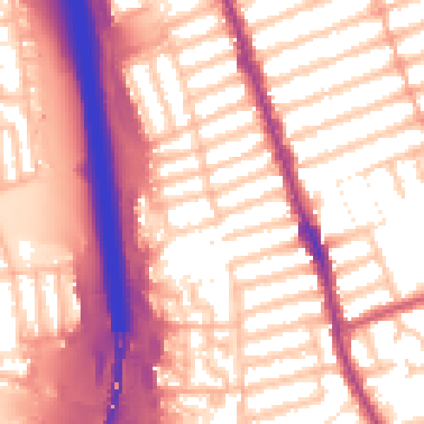 Daytime road noise heatmap for IG1 2HE
