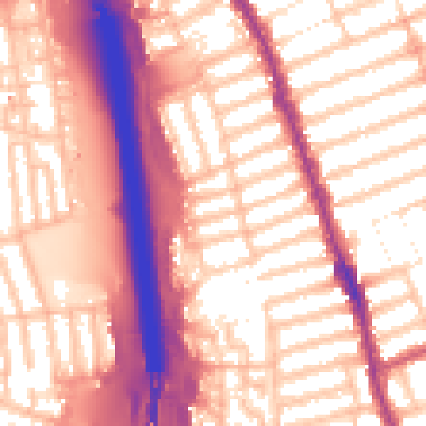 Daytime road noise heatmap for IG1 2HR