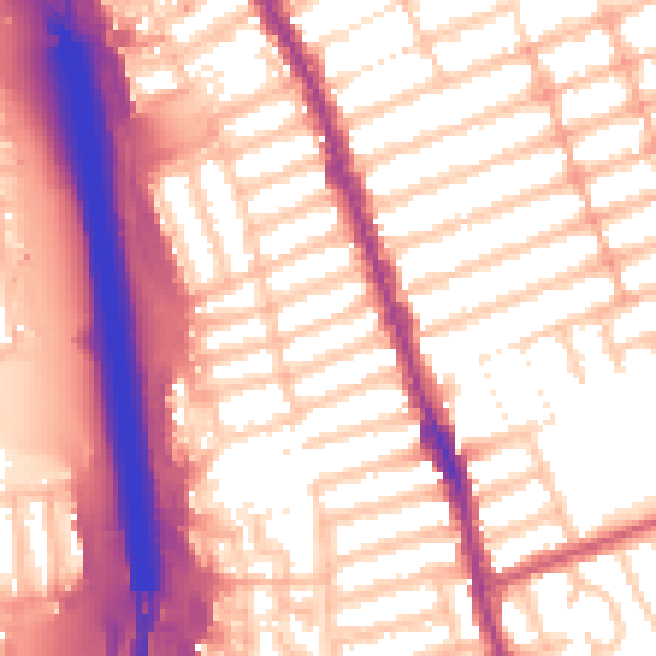 Daytime road noise heatmap for IG1 2HU
