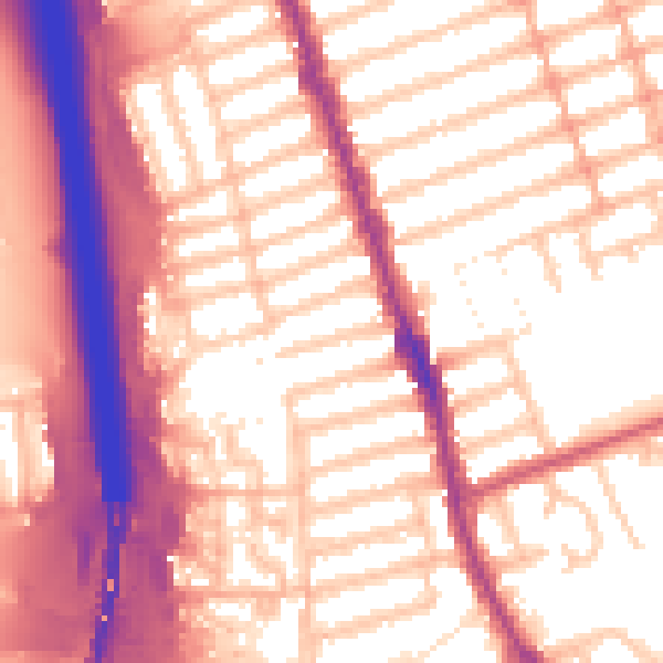 Daytime road noise heatmap for IG1 2JB