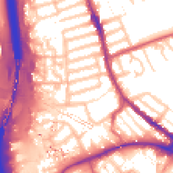 Daytime road noise heatmap for IG1 2JL