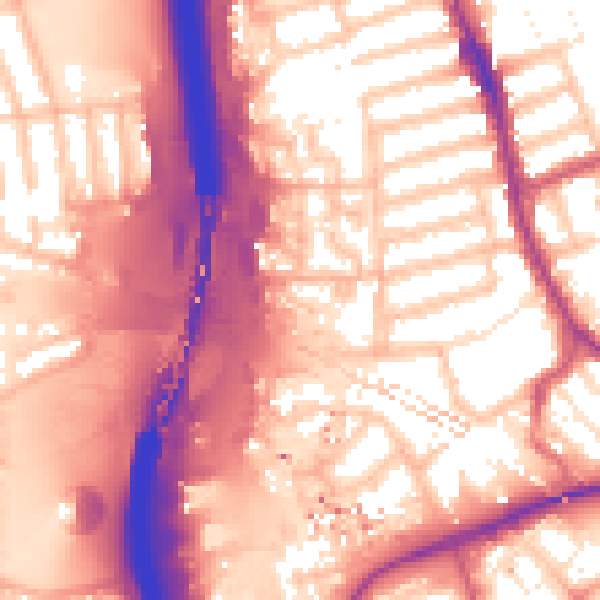 Daytime road noise heatmap for IG1 2LU