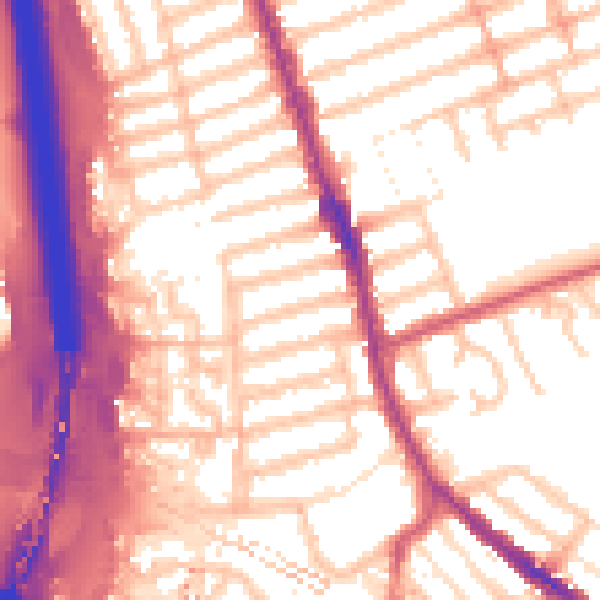 Daytime road noise heatmap for IG1 2NL