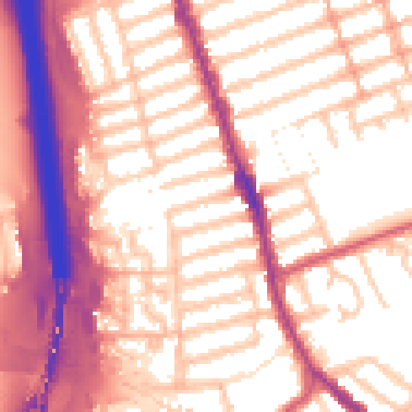 Daytime road noise heatmap for IG1 2NP