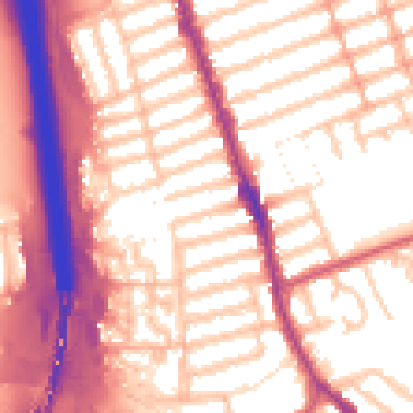 Daytime road noise heatmap for IG1 2NR
