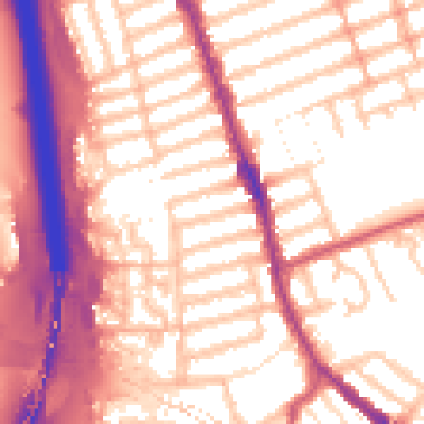 Daytime road noise heatmap for IG1 2NW