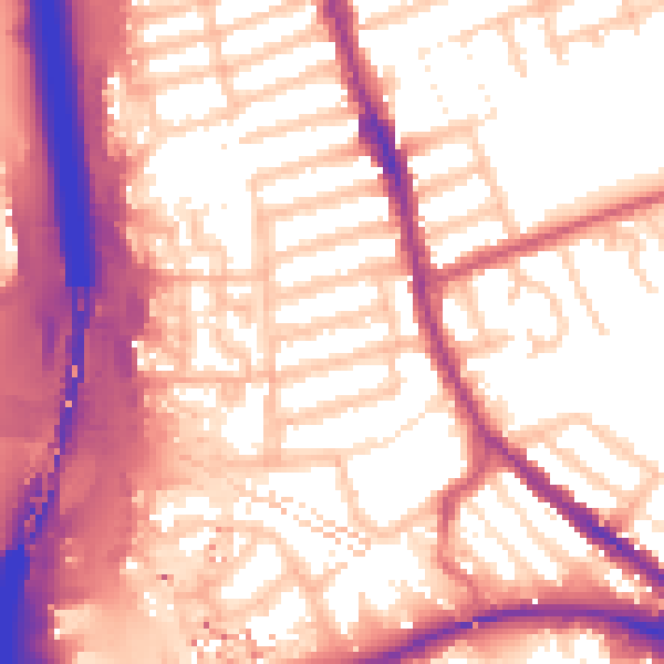 Daytime road noise heatmap for IG1 2PB