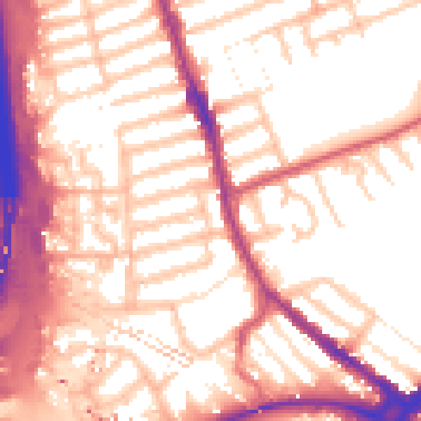 Daytime road noise heatmap for IG1 2PE