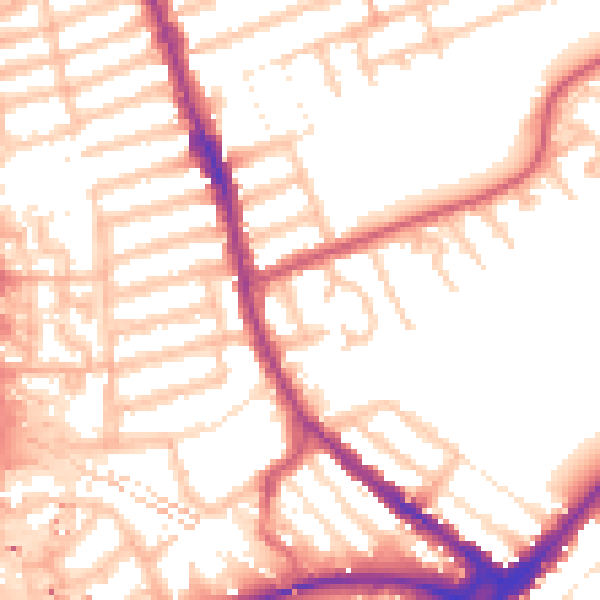 Daytime road noise heatmap for IG1 2PH