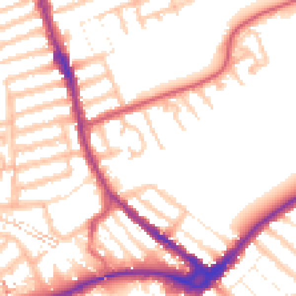 Daytime road noise heatmap for IG1 2QD
