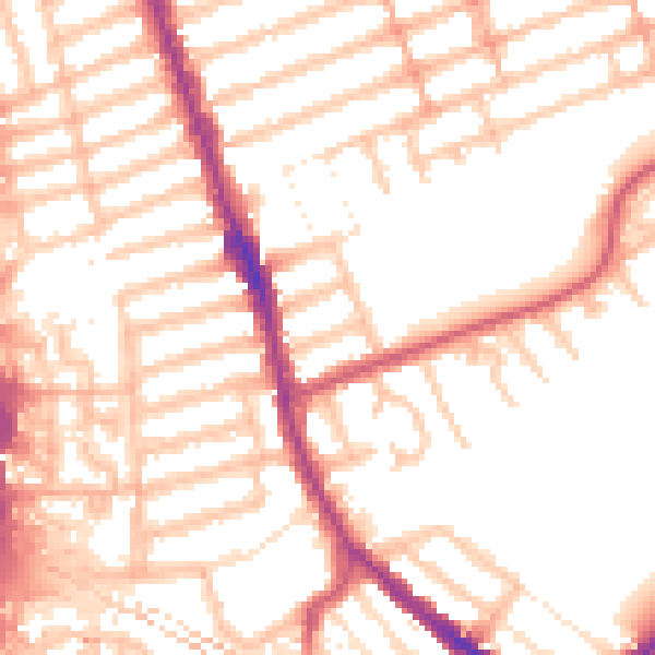 Daytime road noise heatmap for IG1 2QF