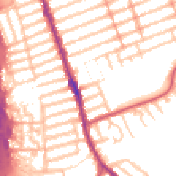 Daytime road noise heatmap for IG1 2QH